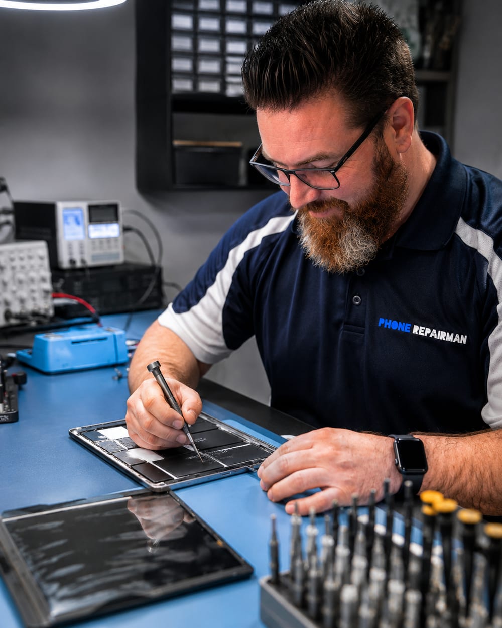 iPad screen replacement, Bridge Street workshop